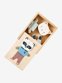 Brinquedos-Caixa de animais para vestir, em madeira certificada