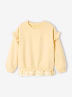 Personalizáveis-Menina 2-14 anos-Sweat bimatéria com folhos, para menina