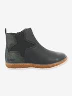 Botas para menina Vermillon da KICKERS® efeito irisado Azul escuro liso+Preto escuro liso 
