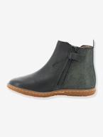 Botas para menina Vermillon da KICKERS® efeito irisado Azul escuro liso+Preto escuro liso 