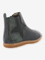 Botas para menina Vermillon da KICKERS® efeito irisado Azul escuro liso+Preto escuro liso 
