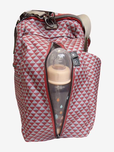 Saco de mudas Sydney II, da BEABA Cinzento claro estampado+Vermelho medio estampado 