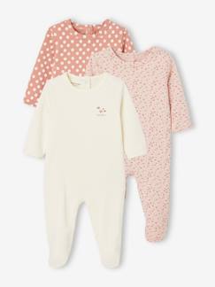 Bebé 0-36 meses-Pijamas, babygrows-Lote de 3 pijamas, em interlock, para bebé, BASICS