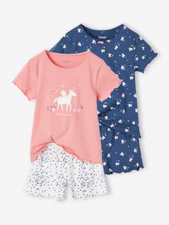 Menina 2-14 anos-Pijamas-Lote de 2 pijamas unicórnios, para menina