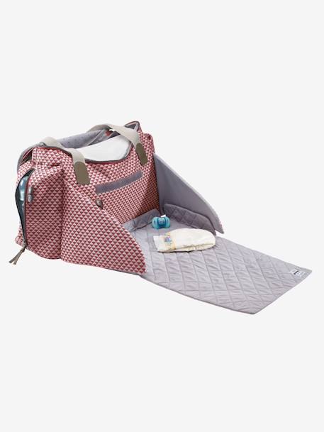 Saco de mudas Sydney II, da BEABA Cinzento claro estampado+Vermelho medio estampado 