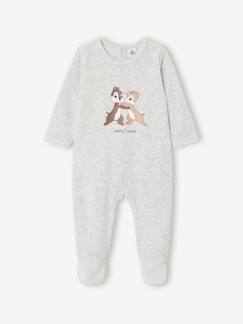 Pijama Disney® Tico e Teco, em veludo, para bebé