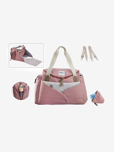 Saco de mudas Sydney II, da BEABA Cinzento claro estampado+Vermelho medio estampado 