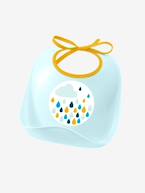 Babete de aprendizagem 1ª idade, BEABA Azul claro liso com motivo 