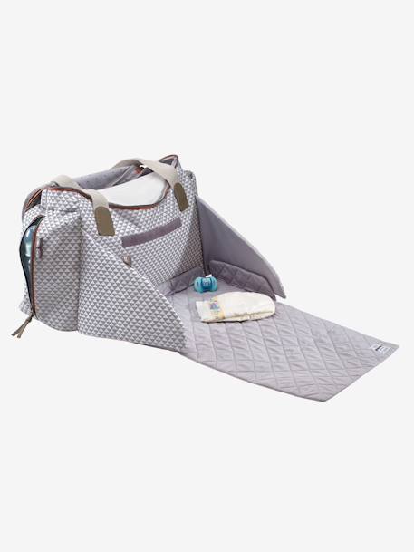 Saco de mudas Sydney II, da BEABA Cinzento claro estampado+Vermelho medio estampado 