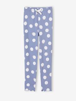 Leggings estampadas, em malha canelada, para menina