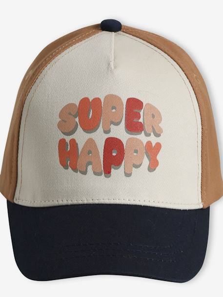 Boné 'Super Happy', para bebé menino cru 