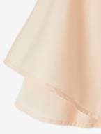 Vestido de cerimónia efeito 2 em 1 com sobreposição em macramé, para menina BRANCO CLARO LISO+rosa-nude 