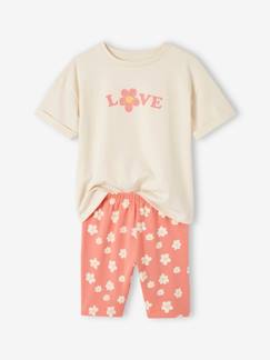 Menina 2-14 anos-Conjuntos-Conjunto t-shirt e calções justos, para menina