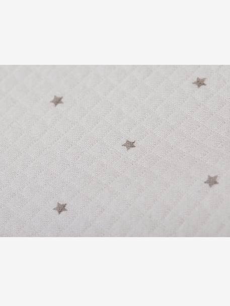 Lote de 2 capas de proteção universais para colchão de alcofa, da Vertbaudet Branco+Cinza/nuvens 