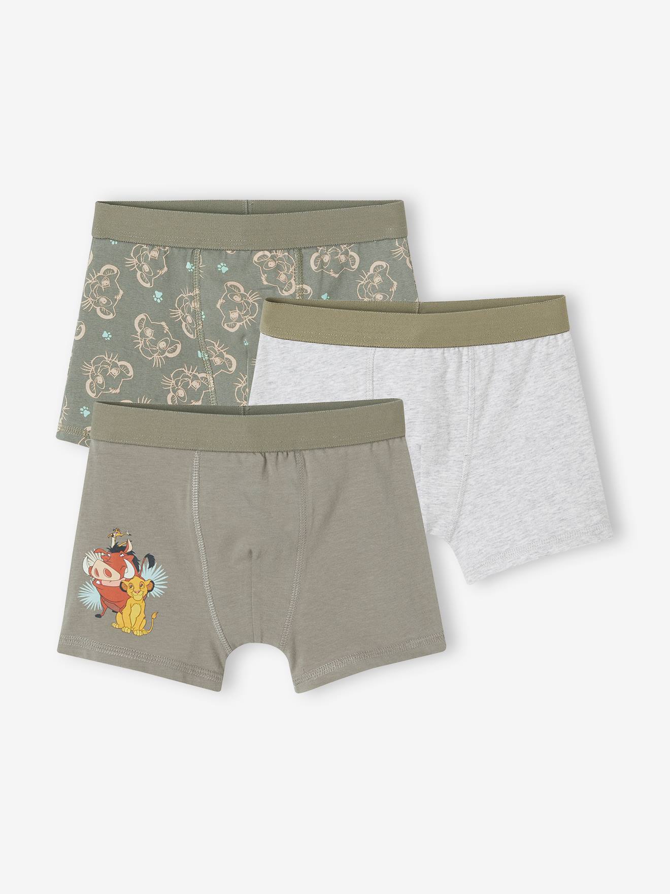 Lote de 3 boxers Disney®, O Rei Leão caqui