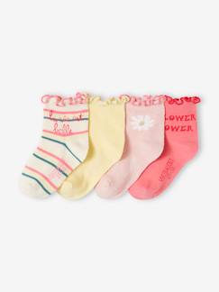 Menina 2-14 anos-Roupa interior-Lote de 4 pares de meias, para menina