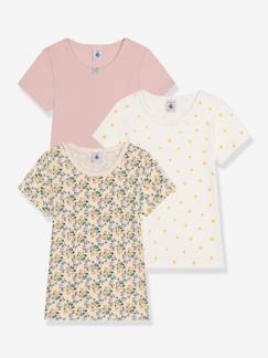Menina 2-14 anos-Lote de 3 t-shirts de mangas curtas, da PETIT BATEAU