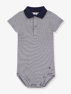 Bebé 0-36 meses-Body de mangas curtas, gola polo, da PETIT BATEAU