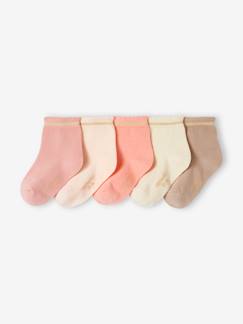 Bebé 0-36 meses-Meias, collants-Lote de 5 pares de meias com detalhes cintilantes, para bebé menina, BASICS