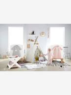 Saco de bebé com mangas amovíveis, em veludo, tema Lobo-do-ártico Cinza-claro liso com decoração 