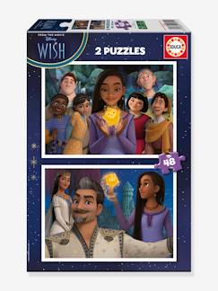 Brinquedos-Jogos educativos- Puzzles-2x48 Puzzles Disney Wish - EDUCA BORRAS