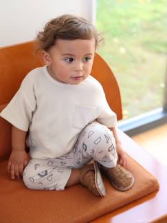 Bebé 0-36 meses-Conjuntos-Conjunto t-shirt aos favos e calças em moletão, para bebé