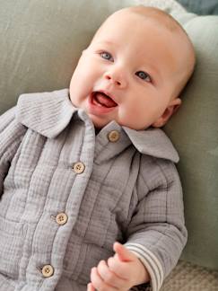 Bebé 0-36 meses-Casaco personalizável, em gaze de algodão, para bebé
