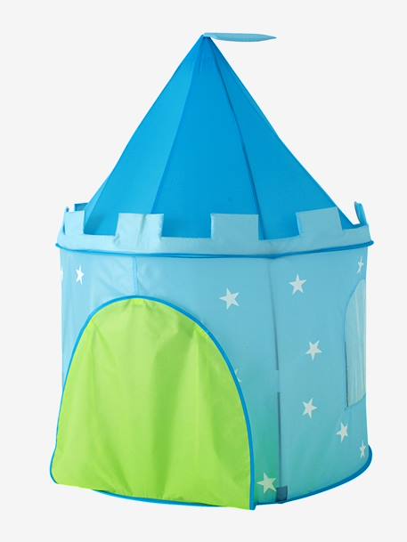Tenda de brincar tipo castelo, para menino Azul-claro liso 