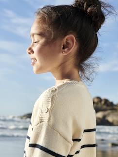 Menina 2-14 anos-Camisolas, casacos de malha, sweats-Camisola fantasia estilo marinheiro, para menina