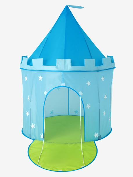 Tenda de brincar tipo castelo, para menino Azul-claro liso 