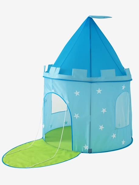 Tenda de brincar tipo castelo, para menino Azul-claro liso 