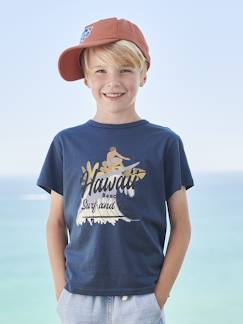 Menino 2-14 anos-T-shirts, polos-T-shirts-T-shirt de mangas curtas com motivos gráficos, para menino