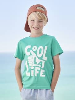 Menino 2-14 anos-T-shirts, polos-T-shirt de mangas curtas com mensagem, para menino