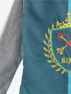 Disfarce de cavaleiro Azul escuro liso com motivo 