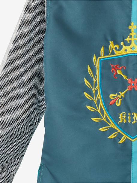 Disfarce de cavaleiro Azul escuro liso com motivo 