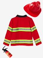 Disfarce de bombeiro Vermelho medio liso com motivo 