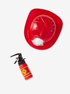 Disfarce de bombeiro Vermelho medio liso com motivo 