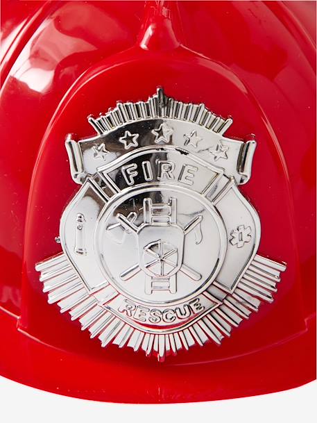 Disfarce de bombeiro Vermelho medio liso com motivo 