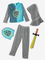 Disfarce de cavaleiro Azul escuro liso com motivo 