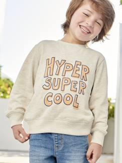 Menino 2-14 anos-Camisolas, casacos de malha, sweats-Sweatshirts-Sweat Basics com motivo gráfico, para menino