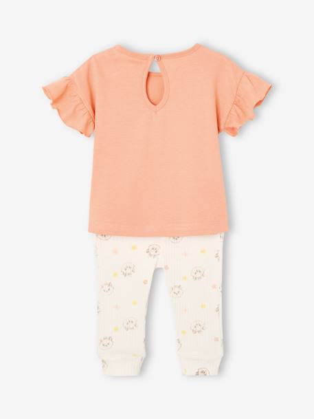 Conjunto de bebé t-shirt + leggings, Marie dos Aristogatos da Disney® alperce 