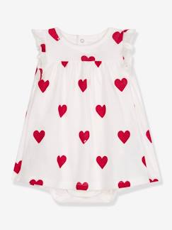 Bebé 0-36 meses-Vestido-body estampado com corações, da PETIT BATEAU