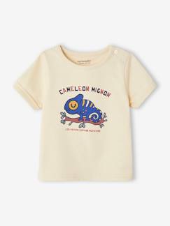 T-shirts-Bebé 0-36 meses-T-shirt camaleão, mangas curtas, para bebé