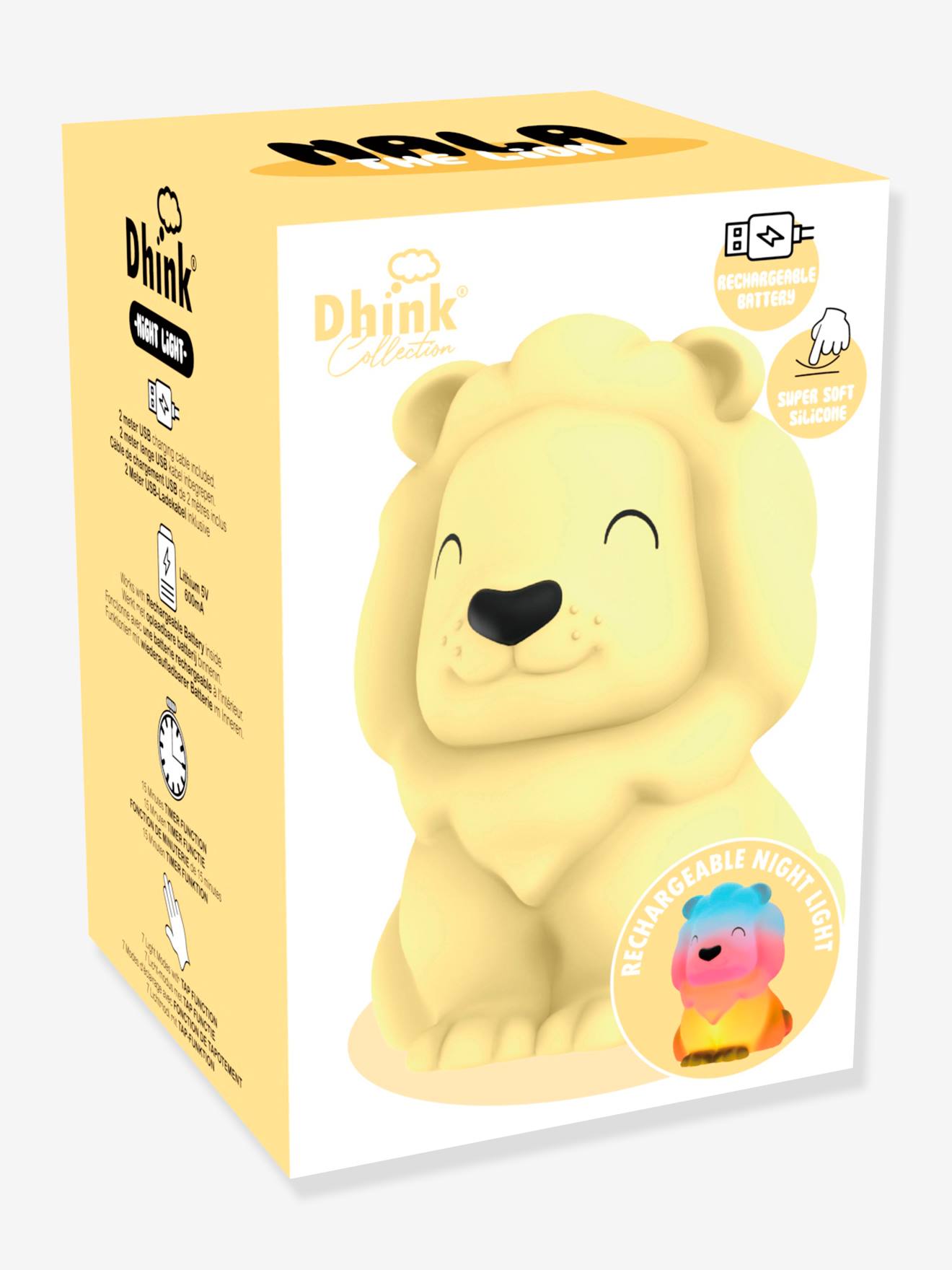 Luz de presença suave, Nala a leoa - DHINK KONTIKI amarelo