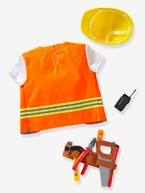 Disfarce de pedreiro com acessórios Laranja medio liso com motivo 