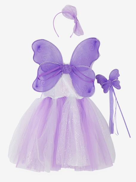 Disfarce de fada para menina Violeta medio liso com motivo 