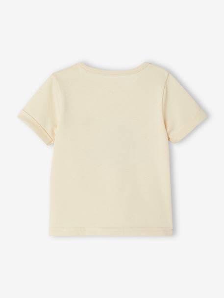 T-shirt camaleão, mangas curtas, para bebé cru 