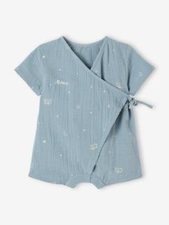 Pijama personalizável, em gaze de algodão, para bebé