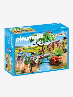 Brinquedos-Figuras e mundos imaginários-6947 Cavaleiro com pónei e cavalo, da Playmobil Country