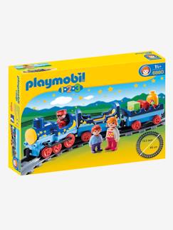 Brinquedos-Figuras e mundos imaginários-6880 Comboio com linha férrea, Playmobil 1, 2, 3